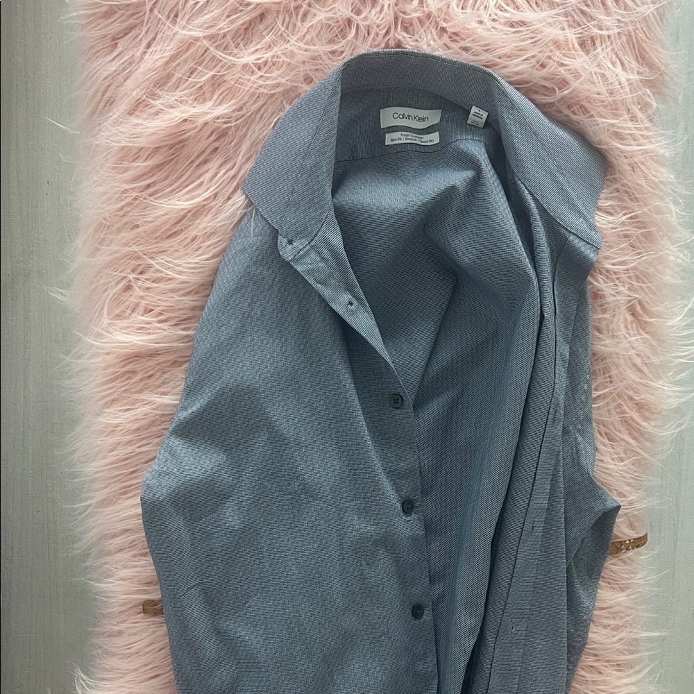 Calvin Klein Slate Gray Button-Up Shirt